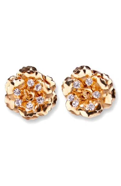 Carolina Herrera Small Flower Stud Earrings In Gold