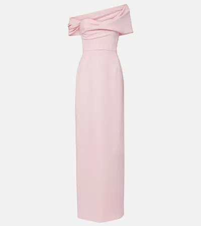 Carolina Herrera Sofia Crêpe Bustier Gown In Pink