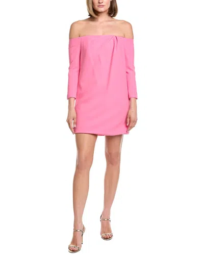 Carolina Herrera Off The Shoulder Minidress In Pink