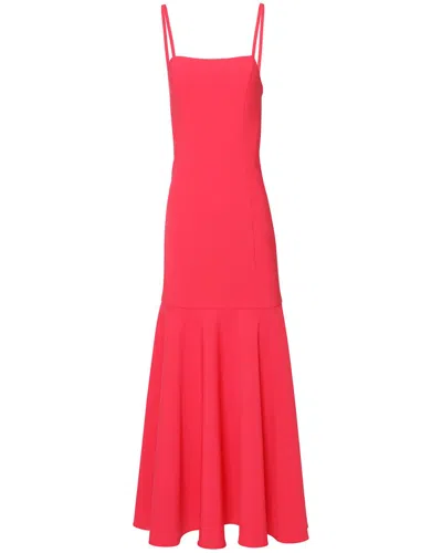 Carolina Herrera Spaghetti Strap A-line Midi Dress In Red