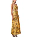 Carolina Herrera Spaghetti Strap Gathered Ankle-length Dress In Yellow