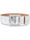 Carolina Herrera Spazzolato Icon Belt In Silver