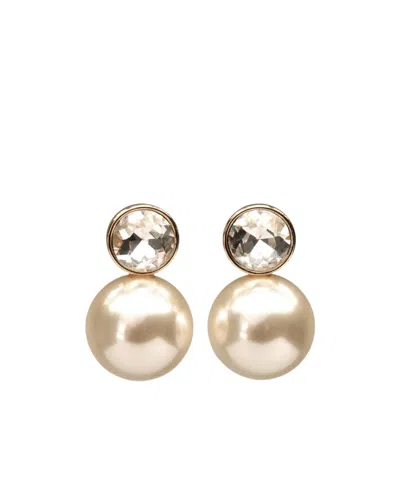 Carolina Herrera Spherical Pendant Earrings In Gold-tone