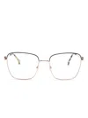 Carolina Herrera Square-frame Glasses In 金色