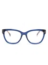 Carolina Herrera Square-frame Glasses In Blue