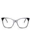 Carolina Herrera Square-frame Glasses In Grey