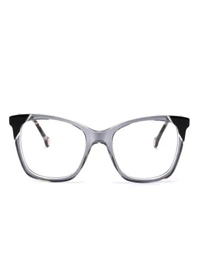 Carolina Herrera Square-frame Glasses In Grey