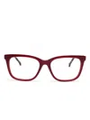 Carolina Herrera Square-frame Glasses In Red