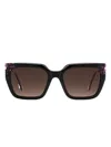 Carolina Herrera Square-frame Gradient-lenses Sunglasses In Brown