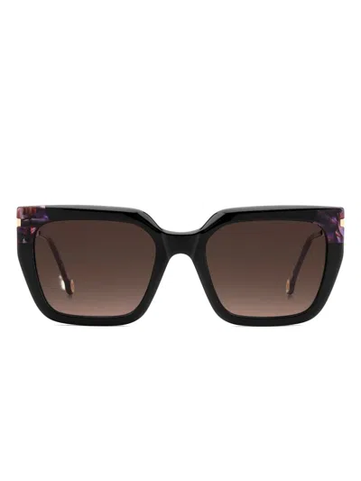 CAROLINA HERRERA SQUARE-FRAME GRADIENT-LENSES SUNGLASSES