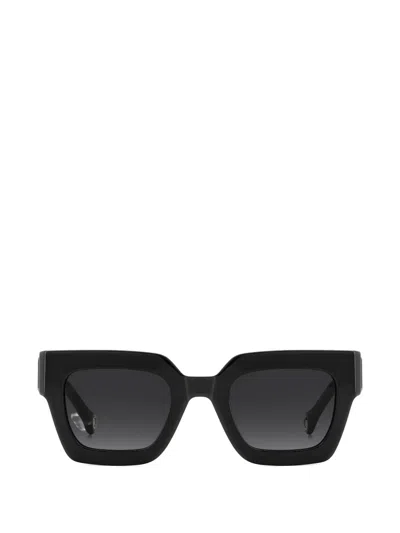 Carolina Herrera Square-frame Logo Sunglasses In Metallic