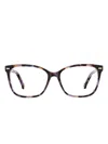 Carolina Herrera Square-frame Patterned Glasses In Brown
