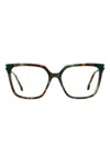 Carolina Herrera Square-frame Patterned Glasses In Green