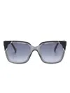 Carolina Herrera Square-frame Sunglasses In 灰色