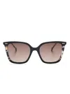 Carolina Herrera Square-frame Sunglasses In 黑色