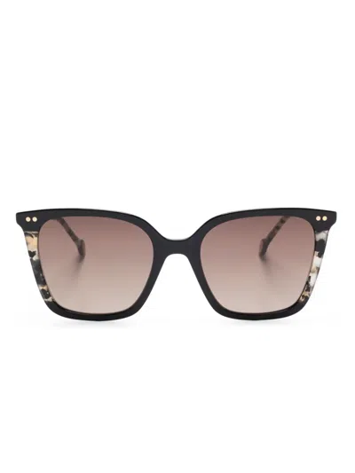 Carolina Herrera Square-frame Sunglasses In 黑色
