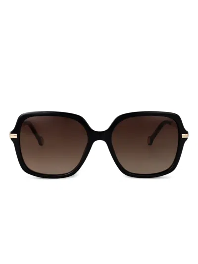 Carolina Herrera Square-frame Sunglasses In Black