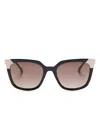 Carolina Herrera Square-frame Sunglasses In Black