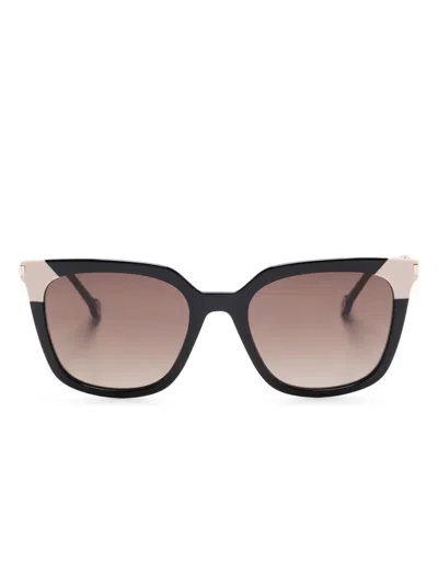 Carolina Herrera Square-frame Sunglasses In Black