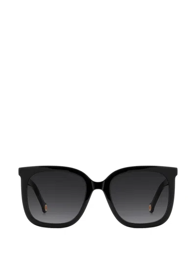 Carolina Herrera Square-frame Sunglasses In Black