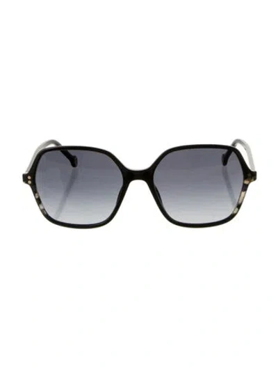 Pre-owned Carolina Herrera Square Gradient Sunglasses In Black