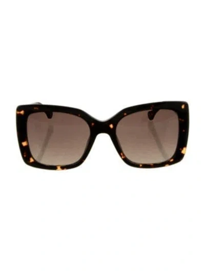 Pre-owned Carolina Herrera Square Gradient Sunglasses In Brown
