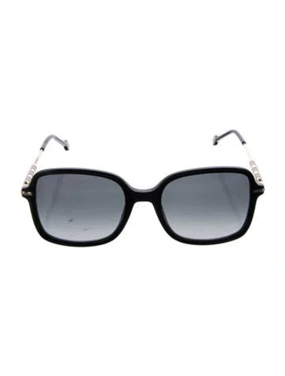 Pre-owned Carolina Herrera Square Gradient Sunglasses W/ Tags In Black