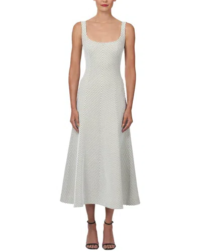 Carolina Herrera Midikleid Mit Zickzackmuster In Green