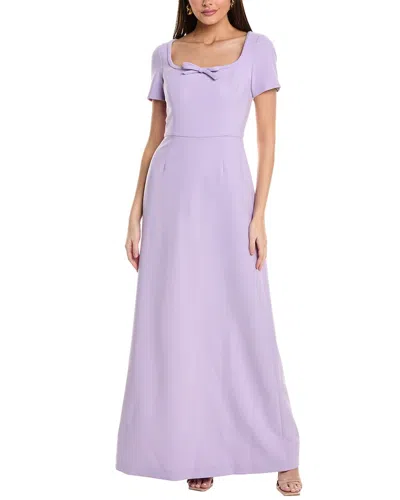 Carolina Herrera Square Neck Gown In Purple