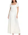 Carolina Herrera Square Neck Gown In White