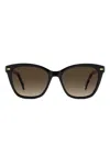 Carolina Herrera Square Tortoiseshell Glasses In Black
