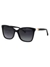Carolina Herrera Her 56mm Gradient Rectangular Sunglasses In Black