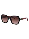 Carolina Herrera Her Geometric-frame Sunglasses In Black