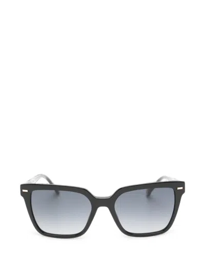 Carolina Herrera Square-frame Logo-detail Sunglasses In Black