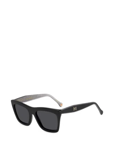 Carolina Herrera Square-frame Sunglasses In Black