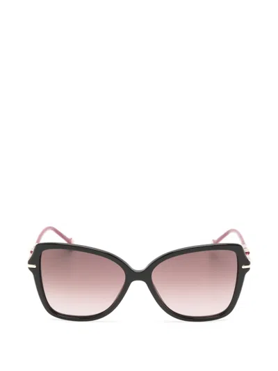 Carolina Herrera Square-frame Sunglasses In Black