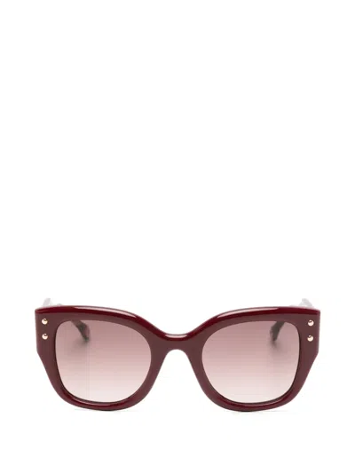 Carolina Herrera Square-frame Sunglasses In Red