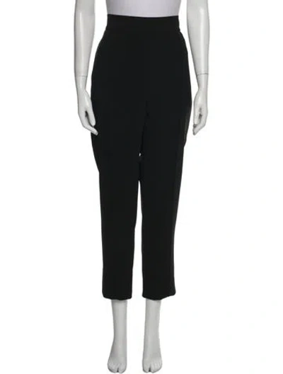 Pre-owned Carolina Herrera Straight Leg Pants In Black