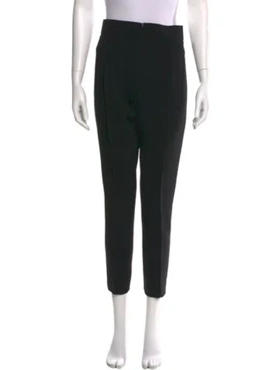 Pre-owned Carolina Herrera Straight Leg Pants In Black
