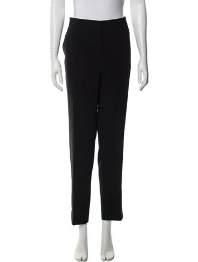 Pre-owned Carolina Herrera Straight Leg Pants In Black