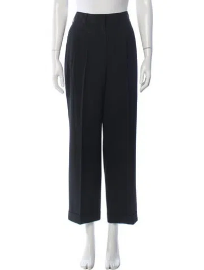 Pre-owned Carolina Herrera Straight Leg Pants In Black
