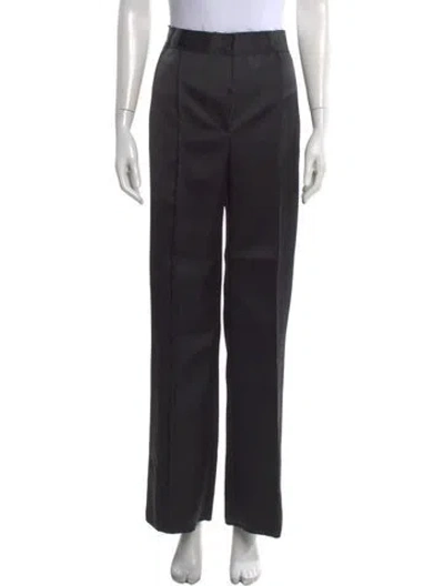 Pre-owned Carolina Herrera Straight Leg Pants In Black