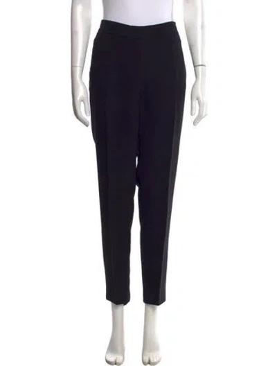 Pre-owned Carolina Herrera Straight Leg Pants In Black