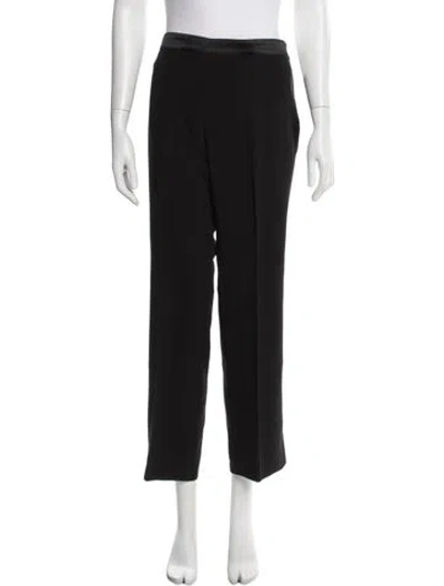 Pre-owned Carolina Herrera Straight Leg Pants In Black