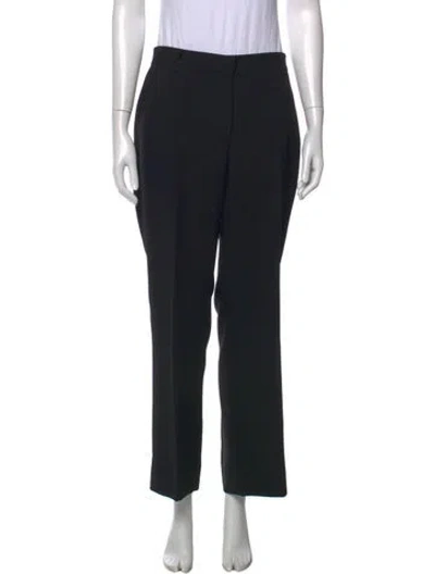Pre-owned Carolina Herrera Straight Leg Pants In Black