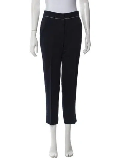 Pre-owned Carolina Herrera Straight Leg Pants In Black