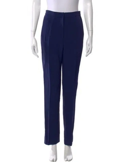 Pre-owned Carolina Herrera Straight Leg Pants In Blue
