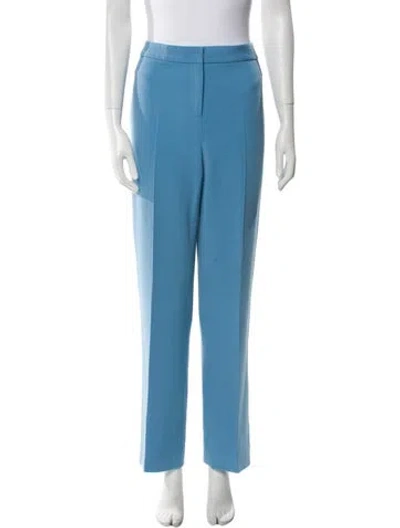 Pre-owned Carolina Herrera Straight Leg Pants In Blue