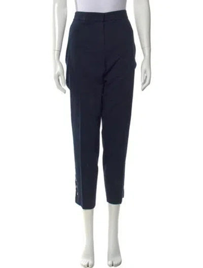 Pre-owned Carolina Herrera Straight Leg Pants In Blue