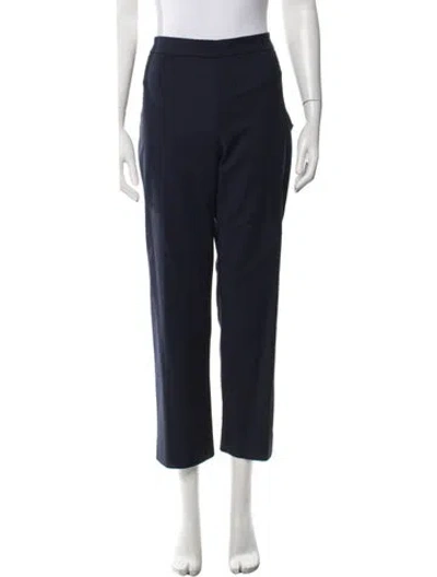 Pre-owned Carolina Herrera Straight Leg Pants In Blue